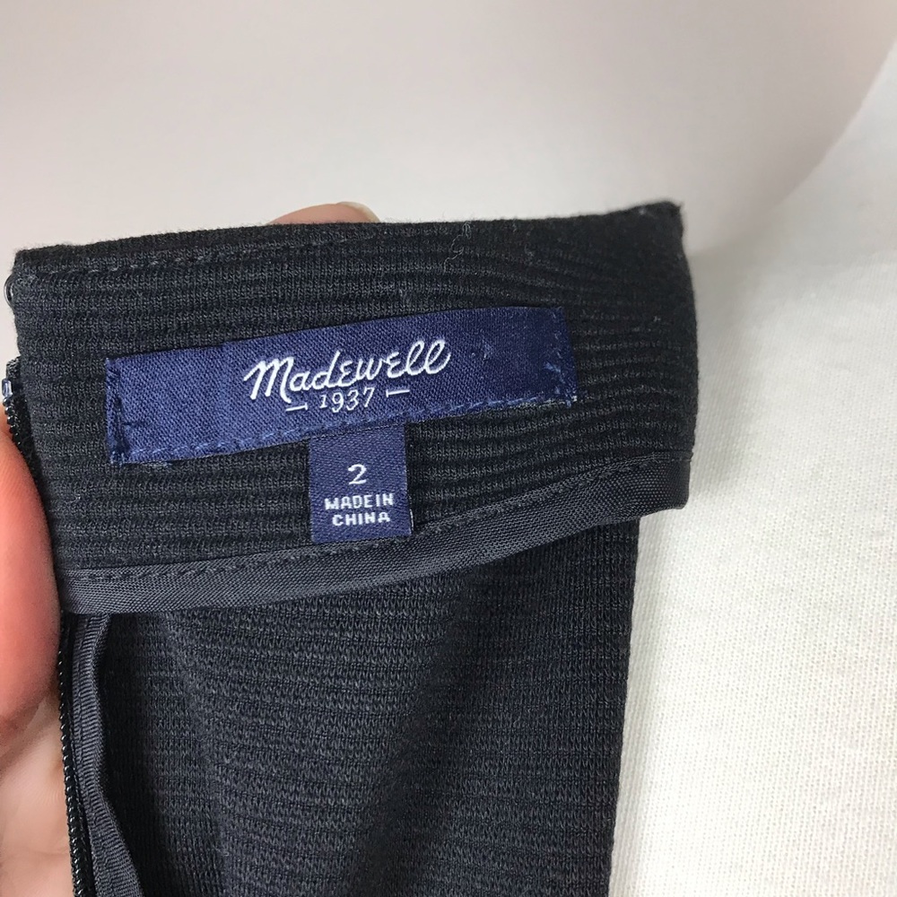 Madewell Colorblock Black Navy Dress - Picture 8 of 8